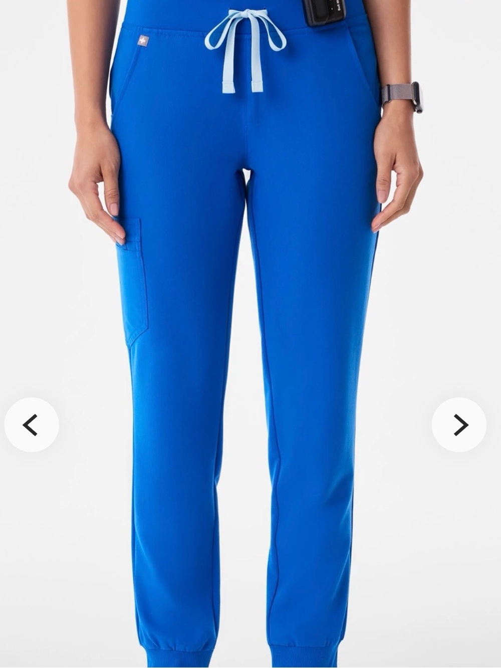 Used FIGS Women's Royal Blue Jogger Scrub Pants